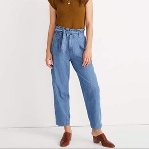 Madewell Denim Paperbag Pants — NEVER WORN